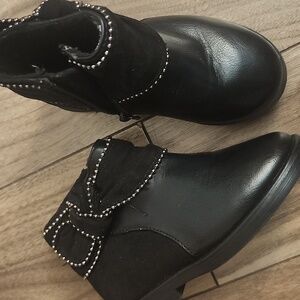 ZARA Baby Black Boots, Faux Leather